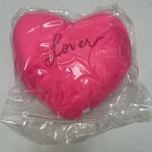 Taylor Swift NWT RARE Embroidered LOVER Pink Heart Shape Plush Pillow Sealed‎
